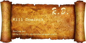 Rill Dominik névjegykártya